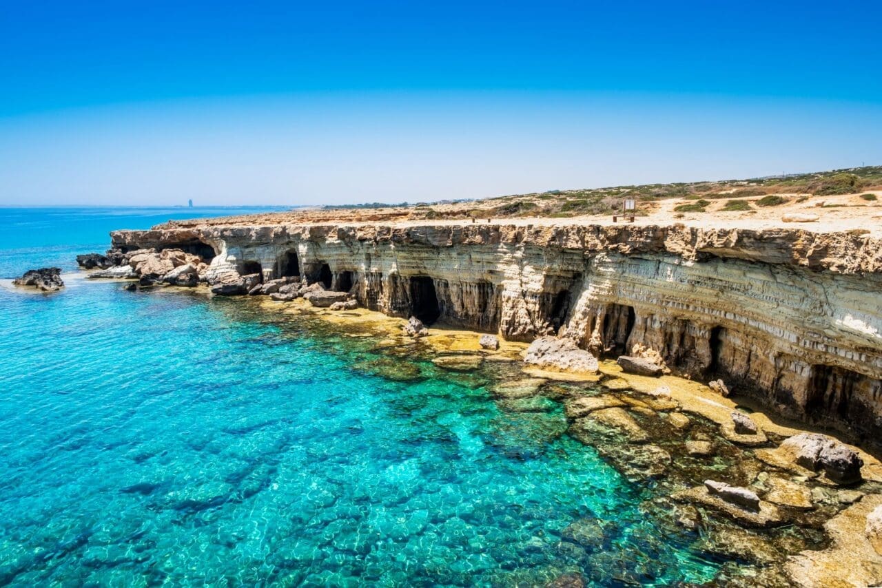 Sea caves near Ayia Napa in Cyprus